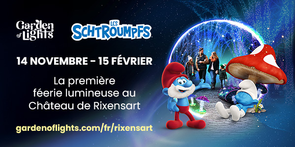 Garden of light au château de Rixensart les schtroumpfs au château de Rixensart pour Garden of Light